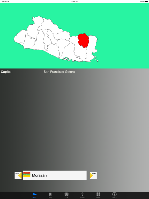 Screenshot #4 pour El Salvador Department Maps, Flags, Capitals