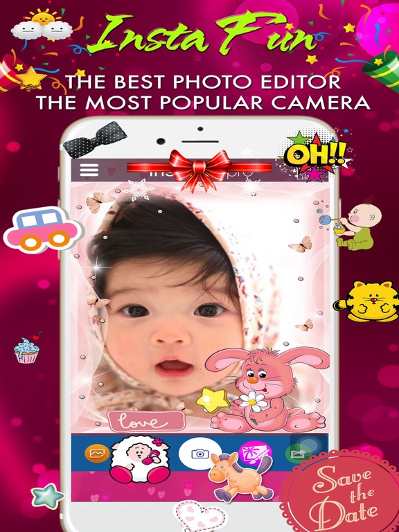 Baby Photo Frame- Wonder Photo, Cute Frame iPad screenshot