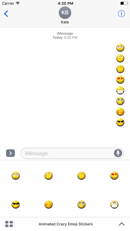 Animated Crazy Emoji Stickers For iMessage