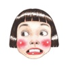 Red Cheek Baby Girl Stickers