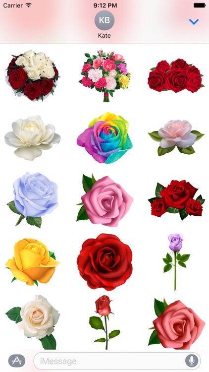 Roses to Love Stickers for iMessage