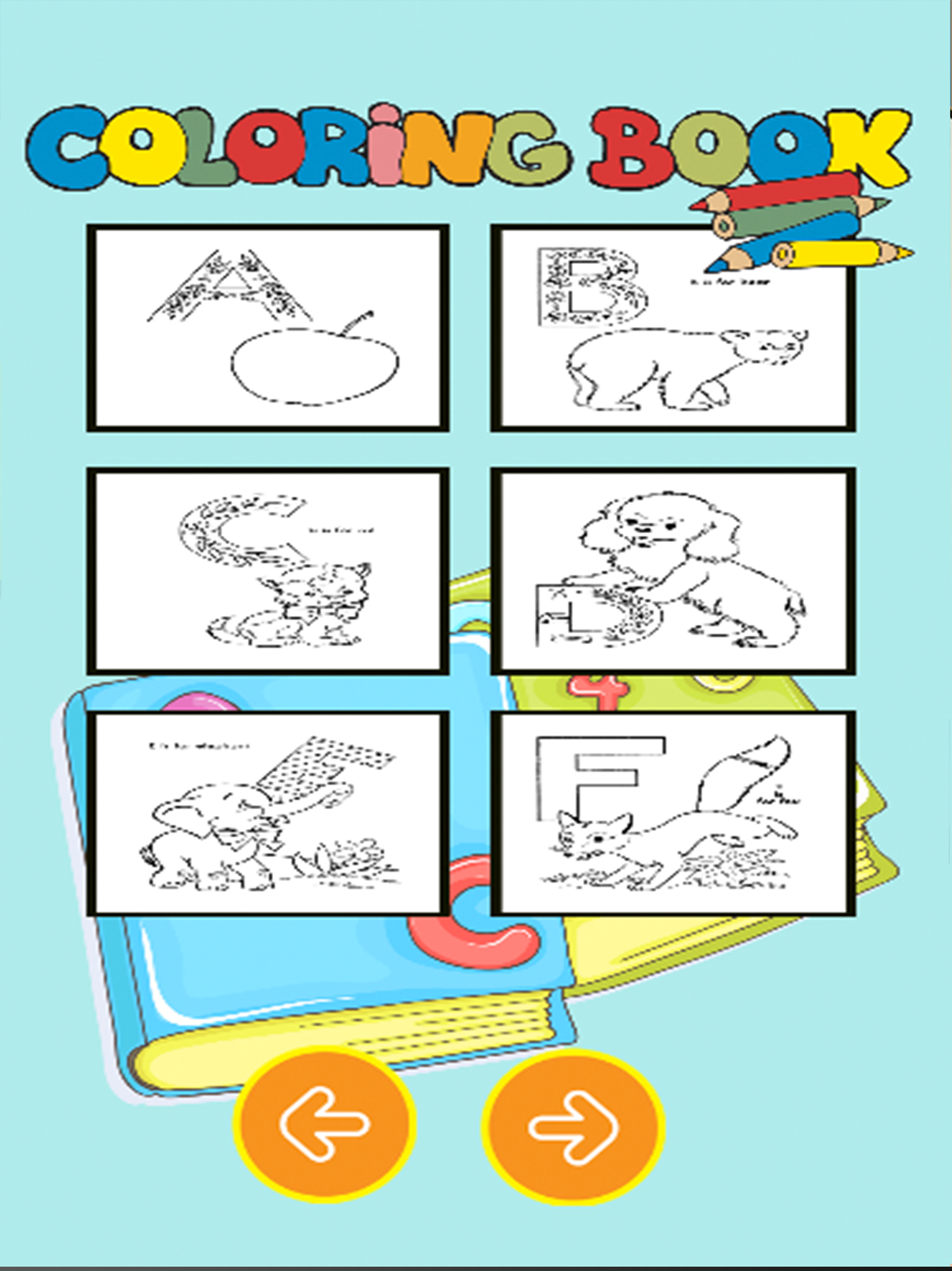 Color:ABC Animals Letter Coloring Book Kids Adults screenshot 7