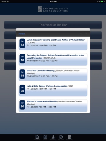 San Diego County Bar Association Mobile App screenshot 3