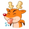 Rudolph The Cute And Sly Reindeer Stickers