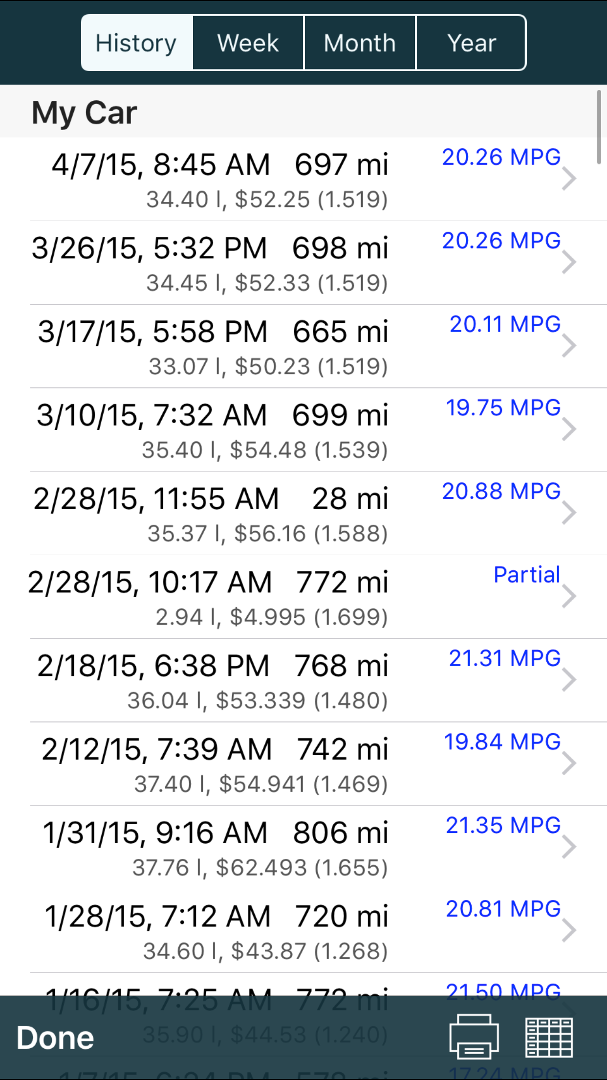 myFuelLog: Car Maintenance