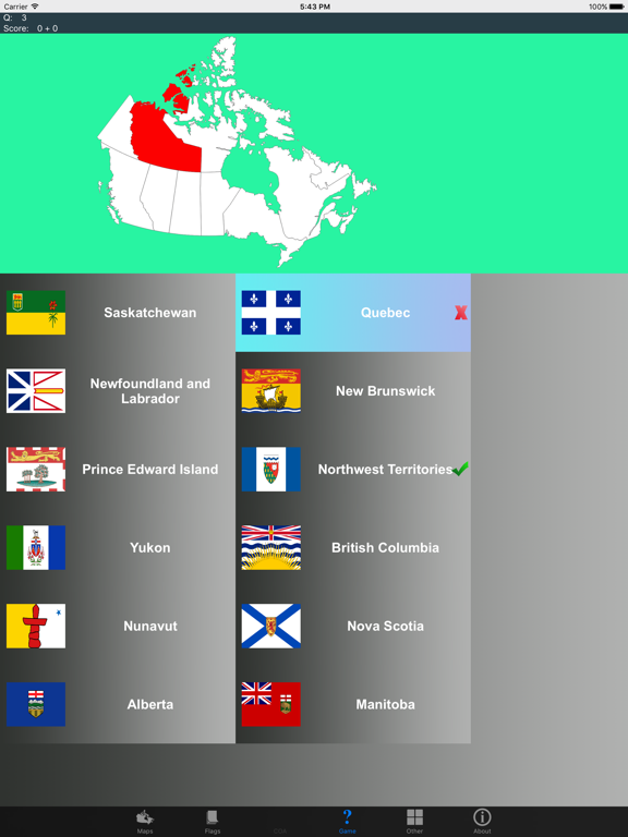 Screenshot #4 pour Canada Province Flags, Maps, Info