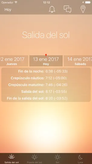 Captura de pantalla de Salida Del Sol Puesta Del Sol en iPhone 1