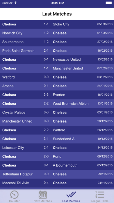 Chelsea Next Match Screenshot