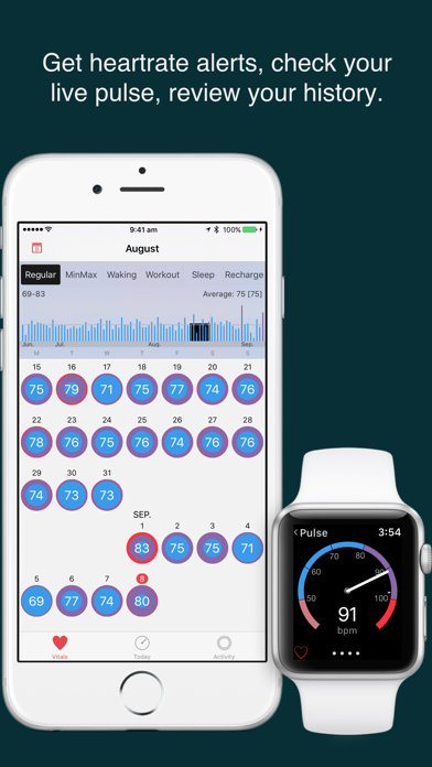 HeartWatch. View & get notified about heart rate data captured on your watch. Screenshot 1