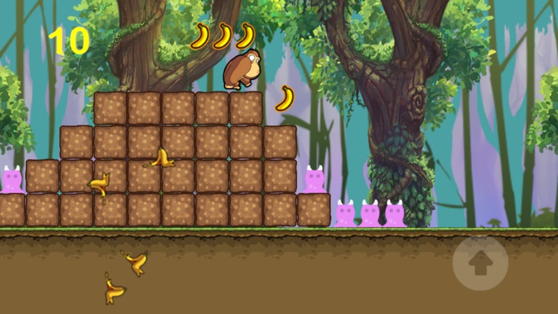 jogo da macaco comer banana na floresta animal screenshot 1