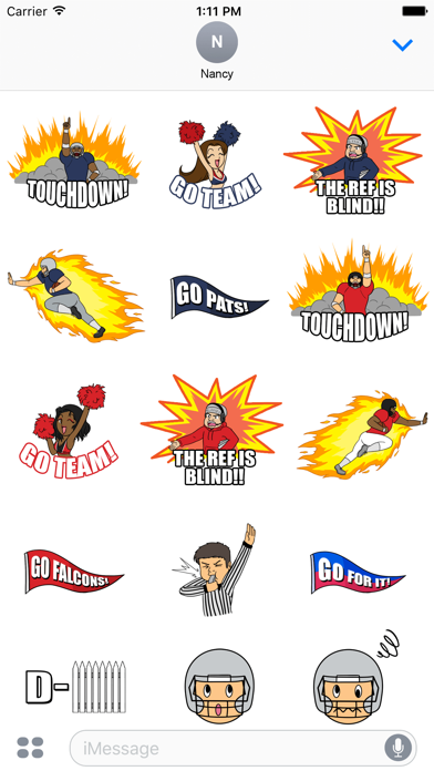 Screenshot #2 pour Go Patriots Go Falcons Stickers