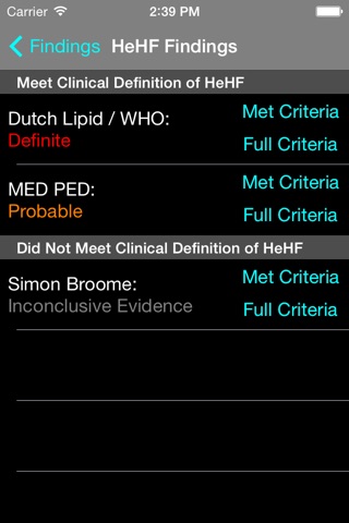 FH Diagnosis screenshot 4