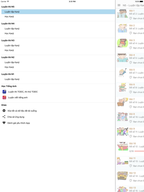Screenshot #4 pour Hoc Kanji - Luyen tap Kanji Offline