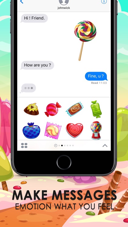 Keyboard & Emoji Candy Stickers for iMessage