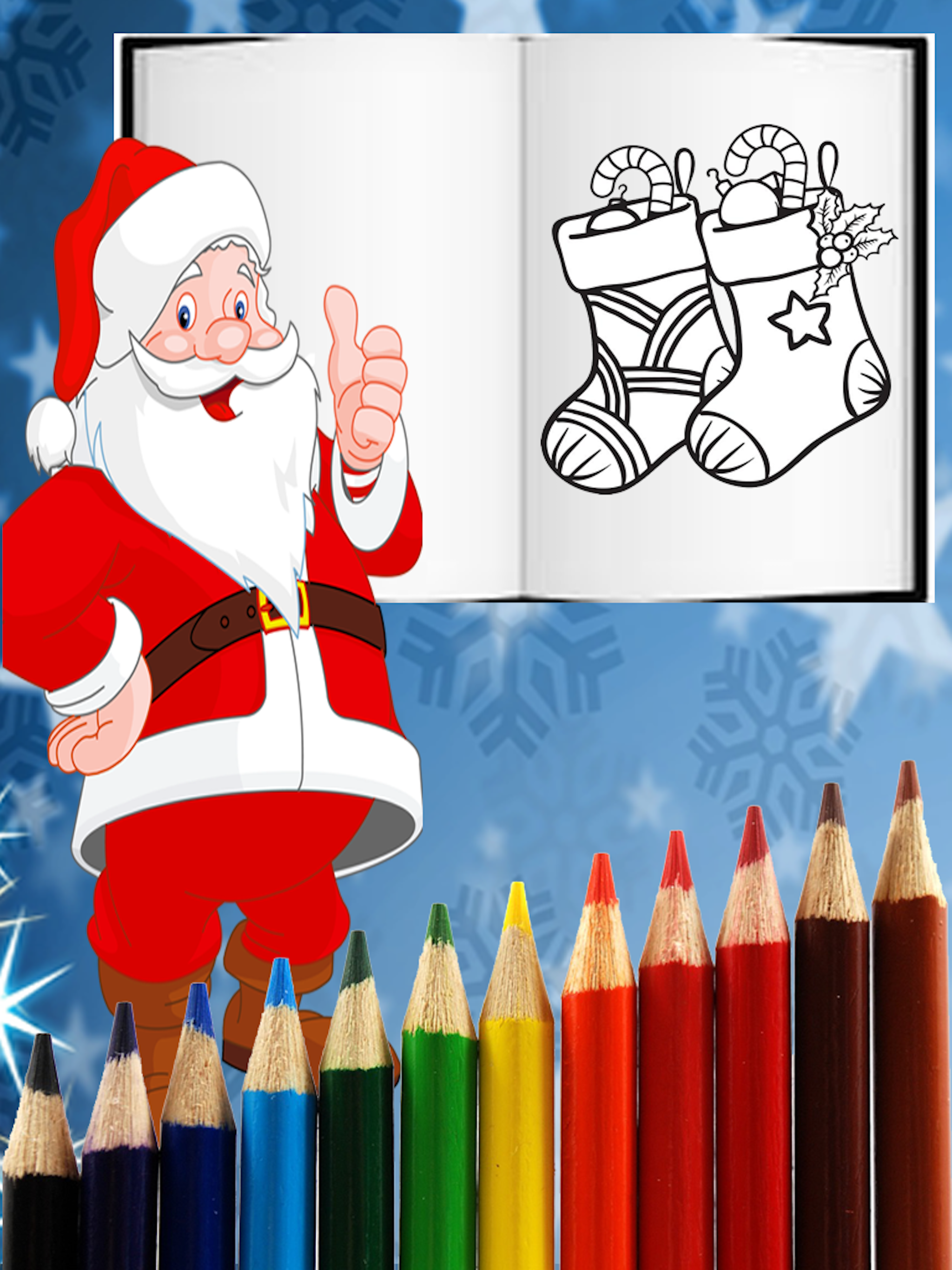 Christmas Santa Coloring Pages -Kids Coloring Book screenshot 8
