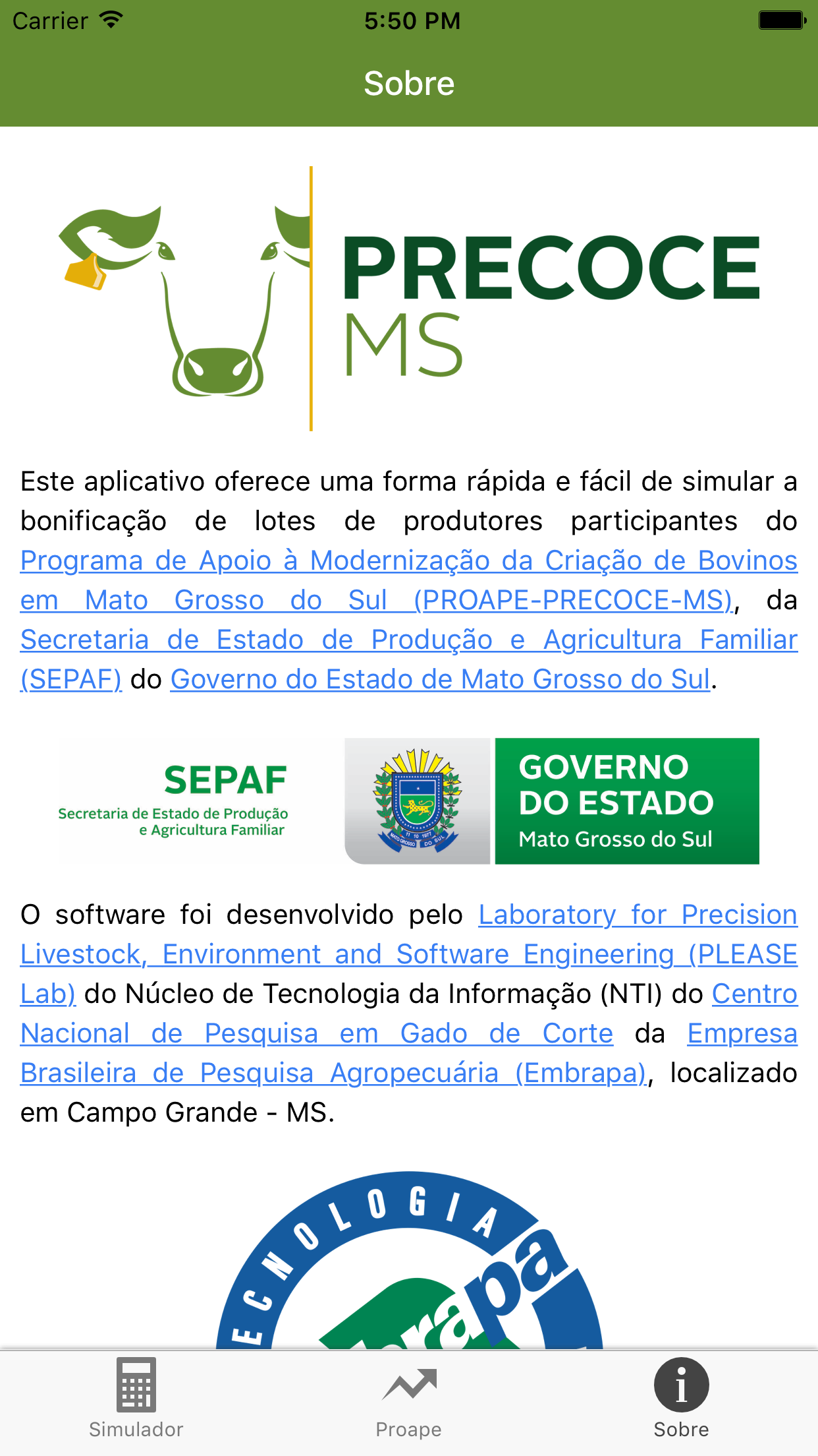 Simulador PROAPE