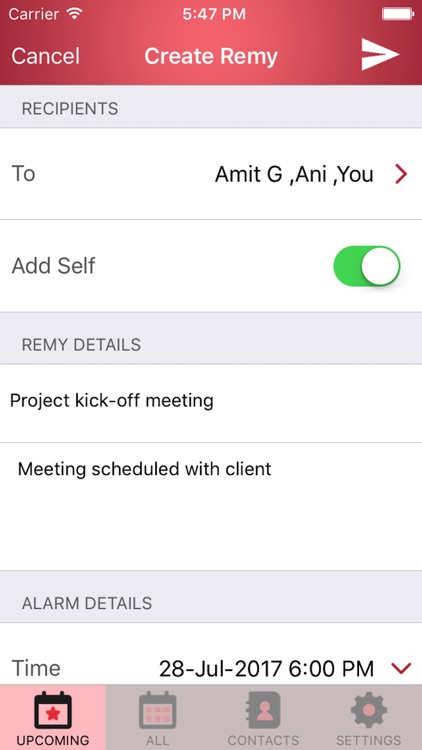Remy: The Event & Reminder App
