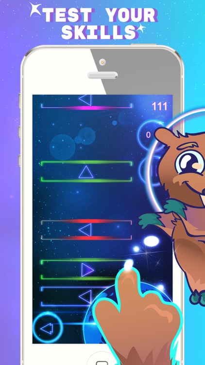 Space Beaver: Fast reaction game with gesture