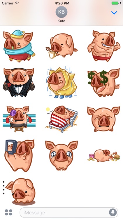 Mr Piggy - Cute pig stickers for iMessage