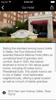 Warwick Hotels and Resorts screenshot 4
