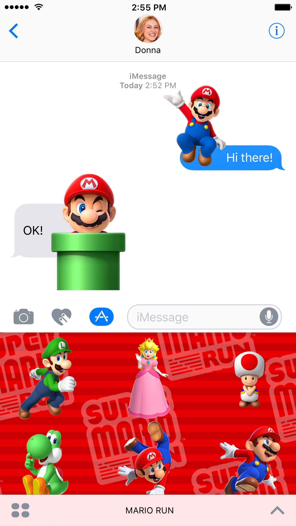 Screenshot do app Super Mario Run Stickers