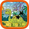 Game jurassic dinosaur simulator for jigsaw puzzle