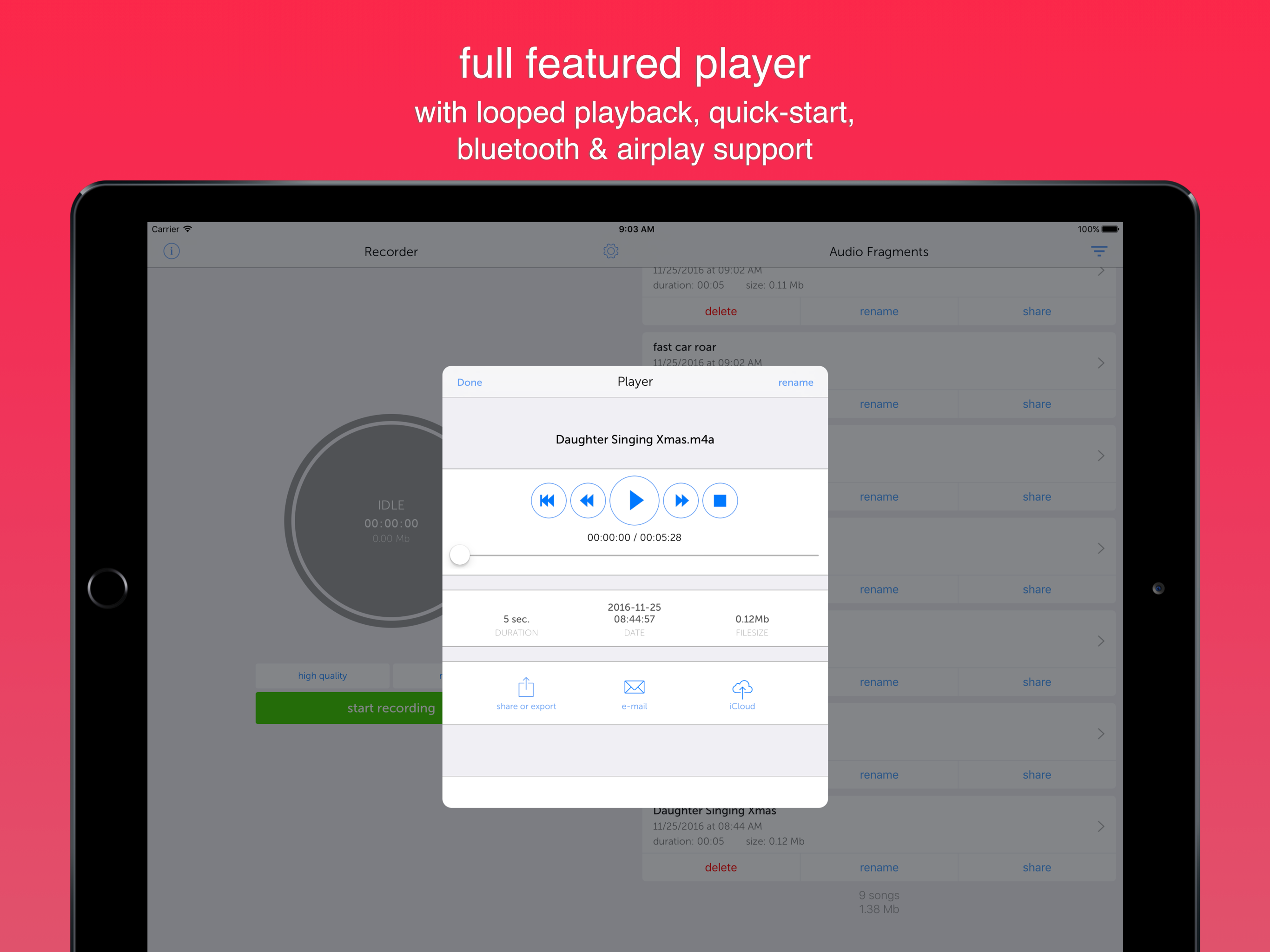 Instant Rec Lite: Audio Recorder & Voice Recording
