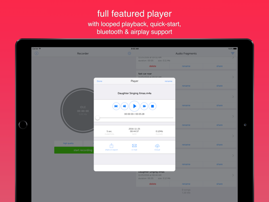 Screenshot #5 pour Instant Rec Lite: Audio Recorder & Voice Recording