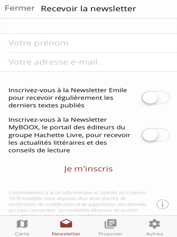 Emile iPad screenshot
