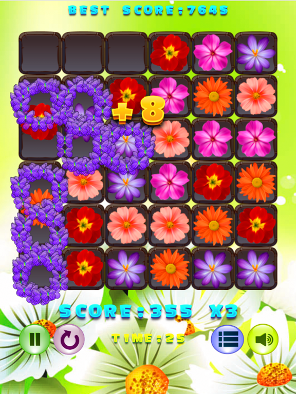 Flower Beautiful Puzzle Match 3 Games iPad screenshot