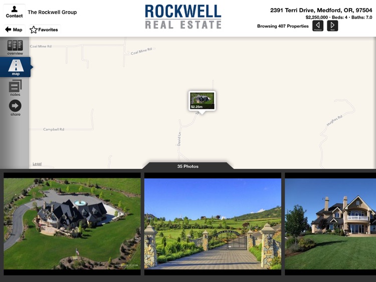 Rockwell Real Estate App for iPad by The Rockwell Group