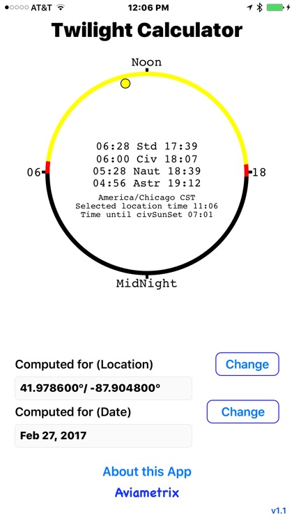 Civil Twilight Calculator