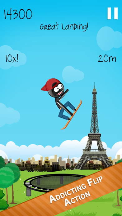 Stickman Trampoline PRO screenshot 2