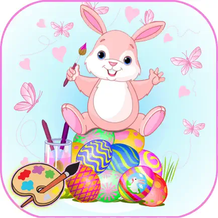 Easter bunny with egg coloring pages free for kid Cheats