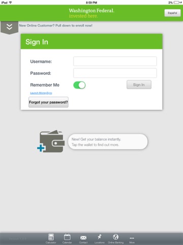 Washington Federal for iPad screenshot 2