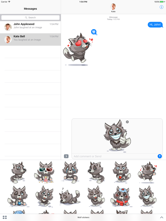 Screenshot #6 pour Loup - des Autocollants pour iMessage