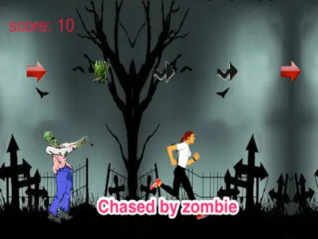 Girl vs Zombie: Running And Chasing