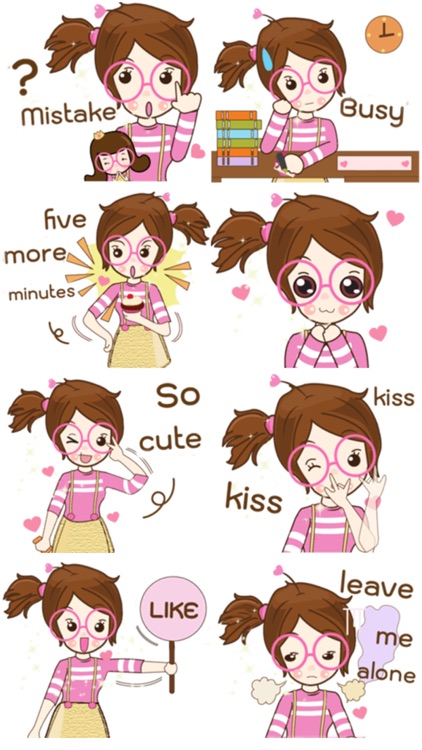 Student Girl Stickers! by Ayan Nurmaganbetov