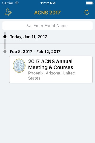 2017 ACNS Annual Meeting & Courses screenshot 2