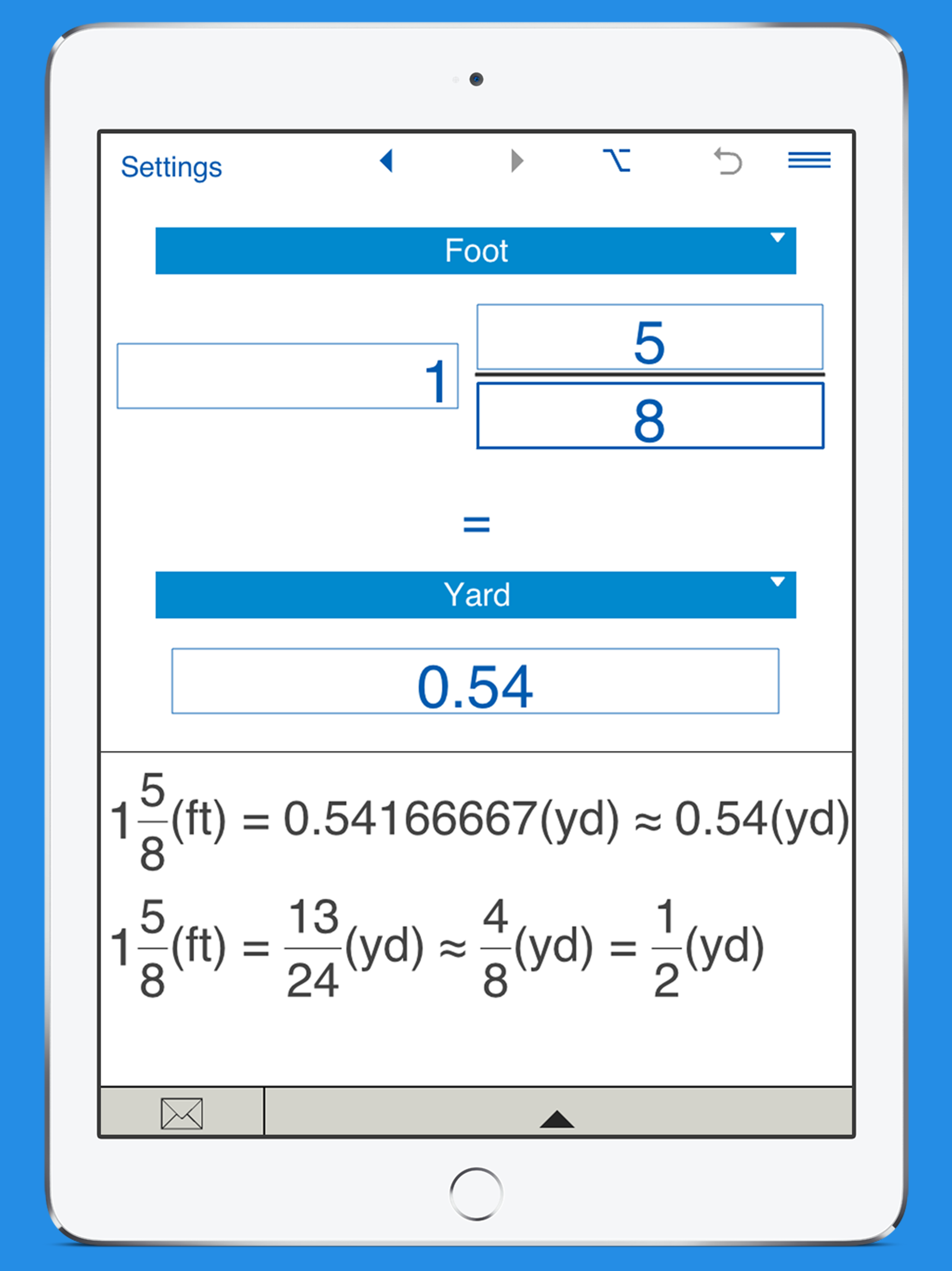 Inches, Feet, Yards and Miles Converter