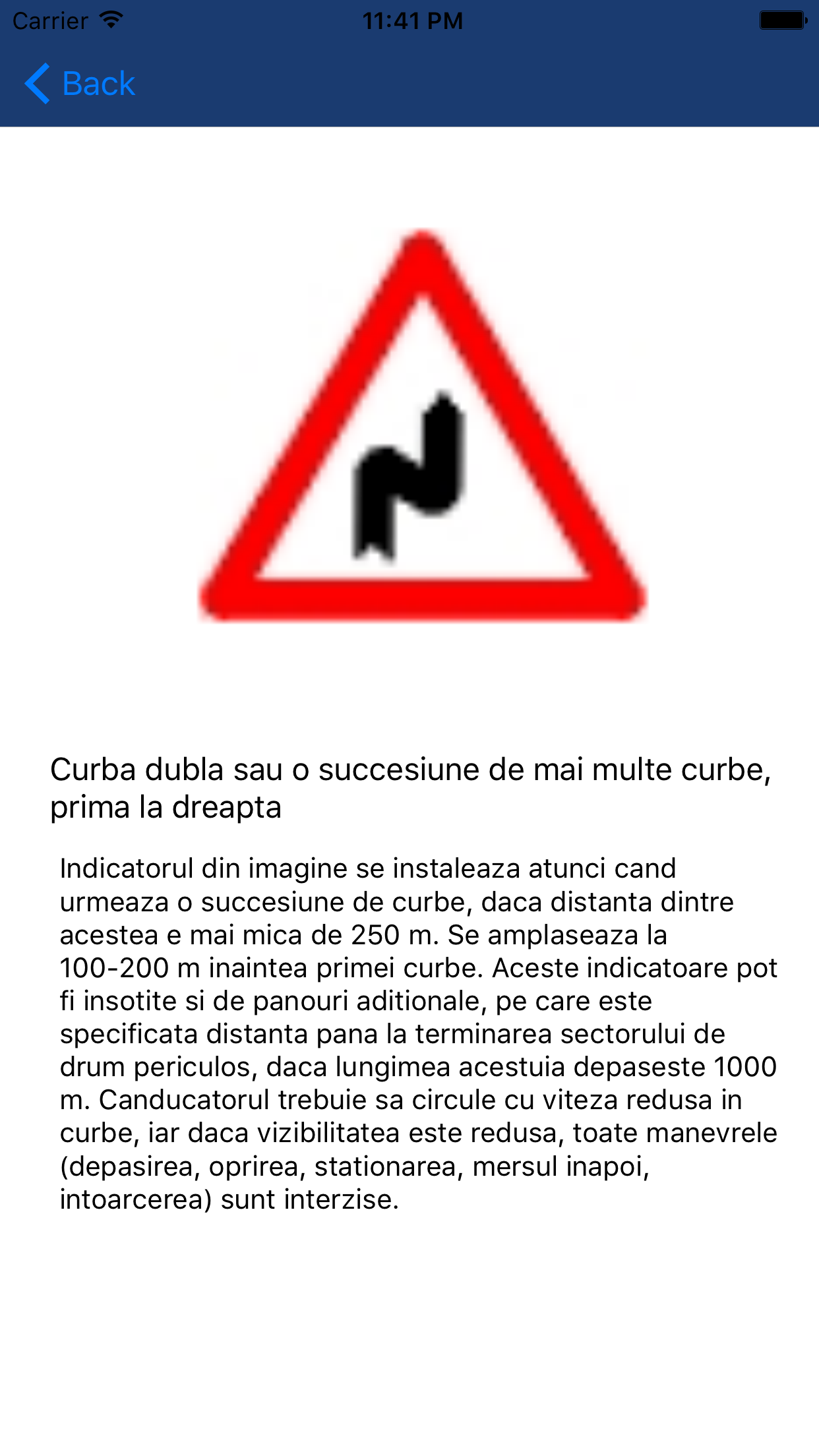 Indicatoare rutiere România screenshot 3