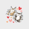 Lovely Cats - Painting Art Stickers