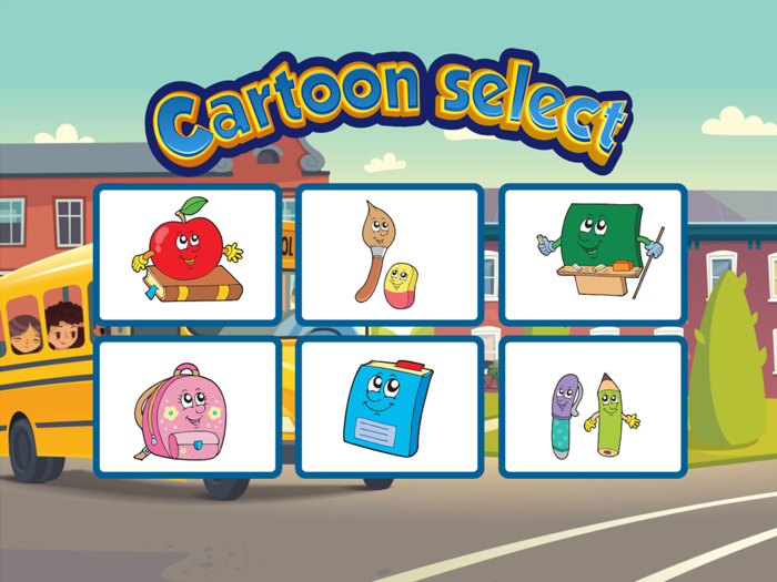 Cartoon school Coloring Book  color pages for kid