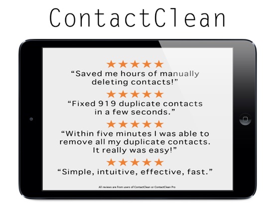 ContactClean Pro - Address Book Cleanup & Repair iPad screenshot 1 - Productivity app