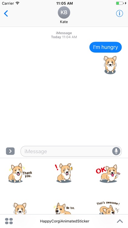Happy Corgi Aniamted Sticker