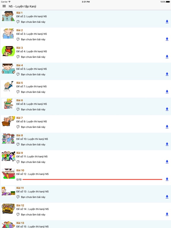 Screenshot #6 pour Hoc Kanji - Luyen tap Kanji Offline