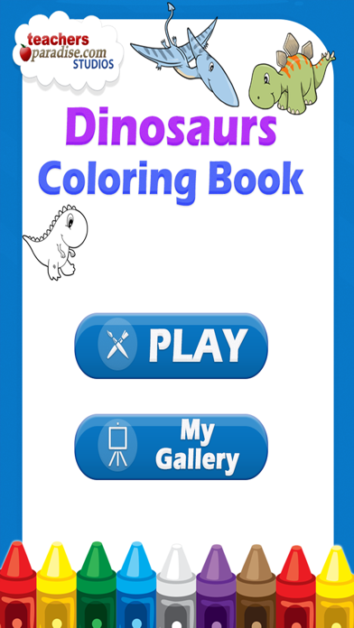 Screenshot #1 pour Dinosaurs Coloring Book