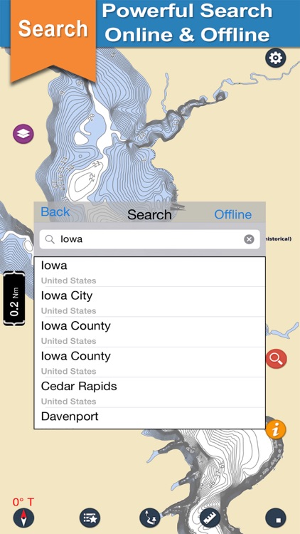 IOWA lakes GPS offline nautical chart for boaters screenshot-3