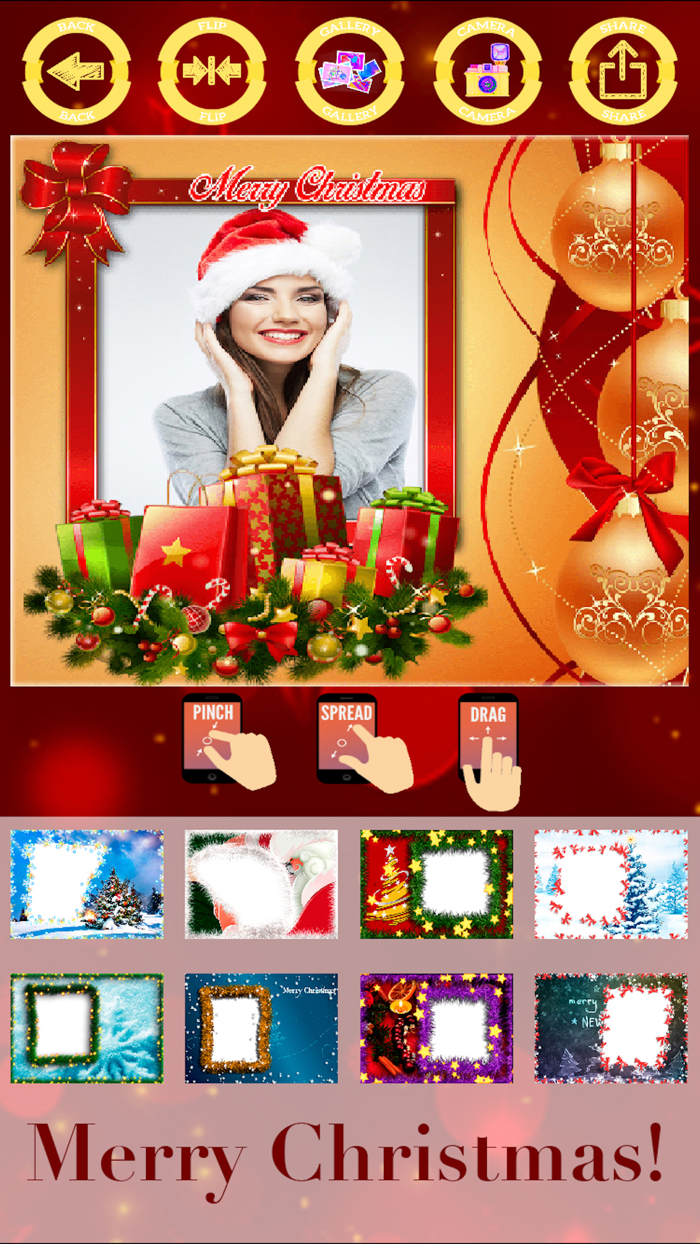 Merry Christmas photo frames - create cards