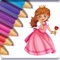 Pretty Princess Coloring Book Game for Kids, adults, toddler, boy, girl or children